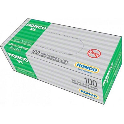 Picture of Gloves-Vinyl V1, Lightly Powdered, Clear, Large 100/Box