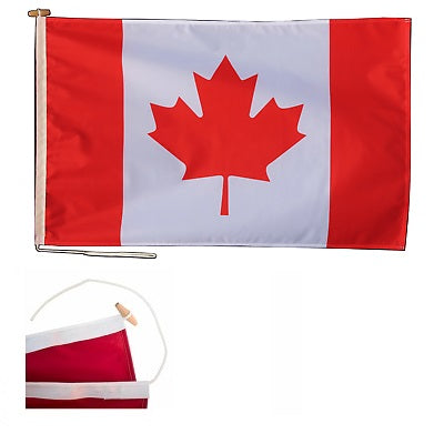 FLAG-CANADA 72 X 36 NYLITE OUTDOOR ROPE AND TOGGLE – Office Experts Office  Pro