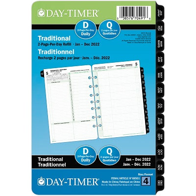 Picture of Organizer Refill-Desk 2page/Day Bilingual 2022