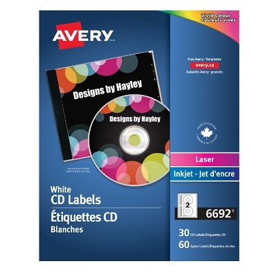 Picture of Labels-Cd/Dvd, Matte White 30/Ev