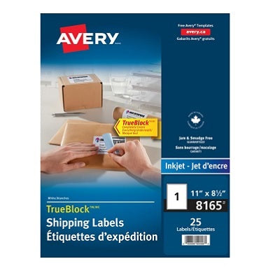 Picture of Labels-Shipping Trueblock White 11x8-1/2 25/Ev