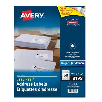 Picture of Labels-Address Easy Peel 2/3x1-3/4 White 1500/Ev