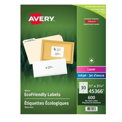 Picture of Labels-File Folder, Eco Friendly 3-7/16x2/3 600/Pack