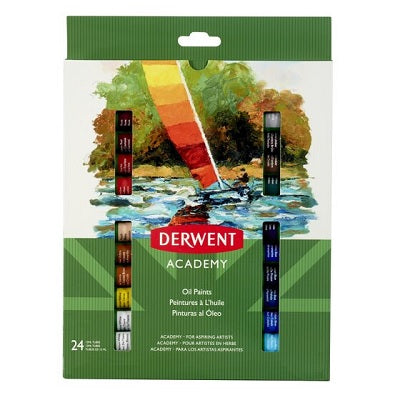 Picture of Paint Set-Oil, Derwent Academy, 24 12ml. Tubes