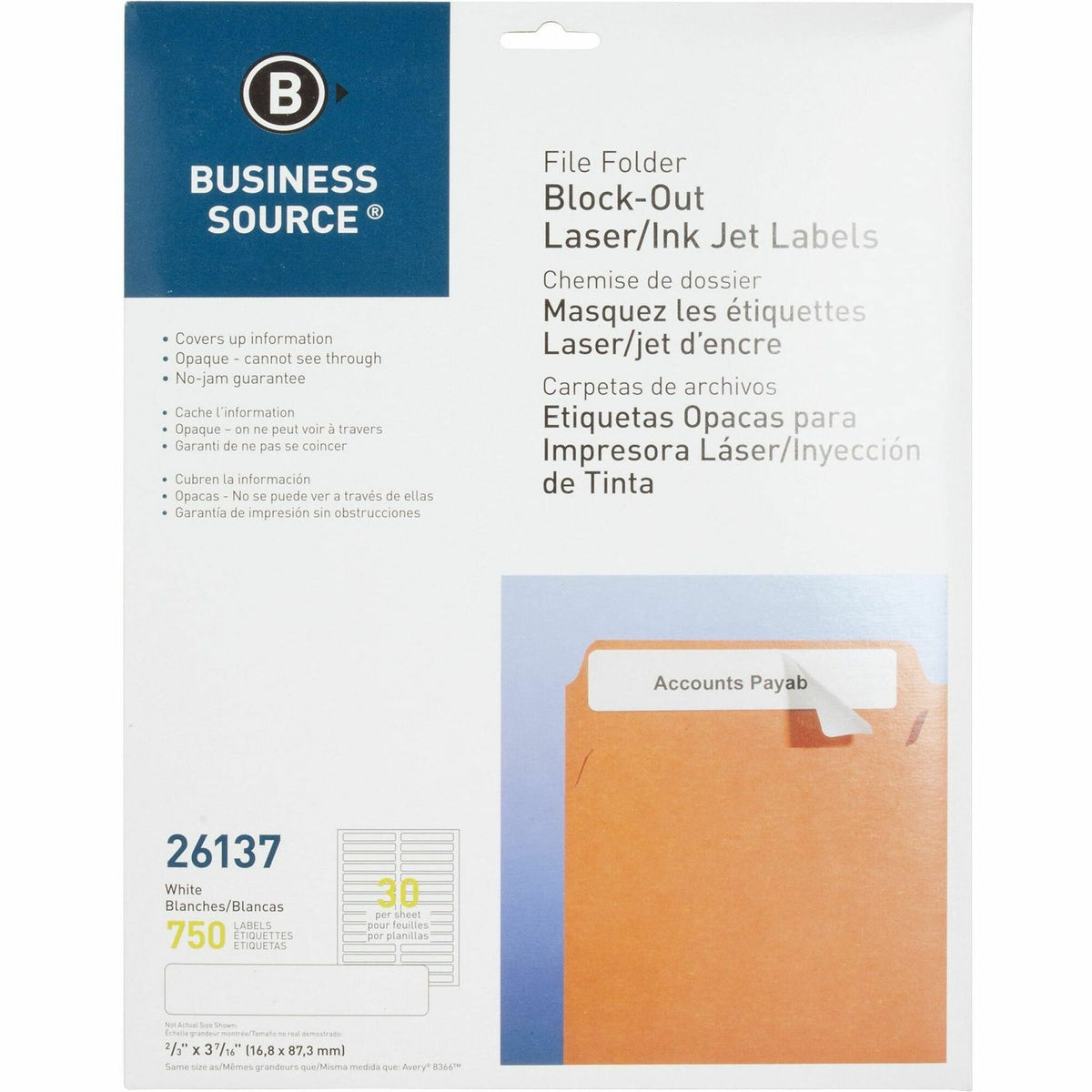 Close Out File Business Source Block-out File Folder Labels – Office Experts Office Pro