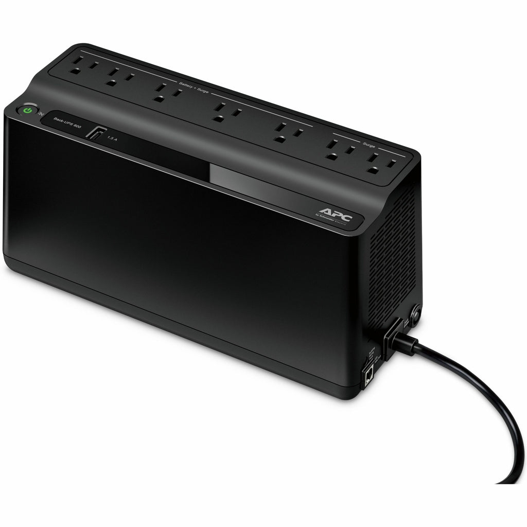 Computer Box Ss Battery Outlet BATTERY BACKUP-APC 7 OUTLET 600VA/120V, USB-A OUTLET – Office Experts ...