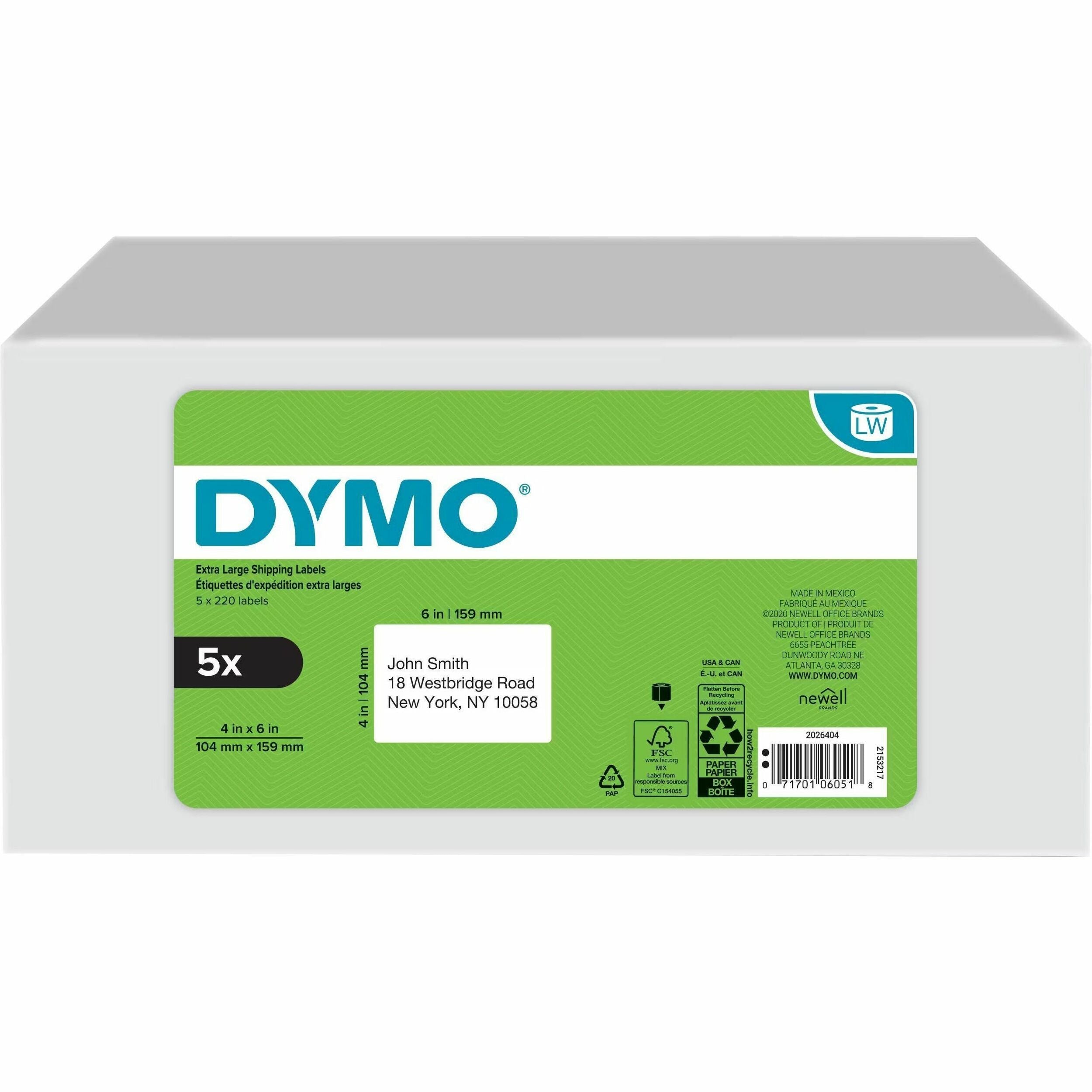 Dymo LabelWriter Extra Large Shipping Labels – Office Experts Office Pro