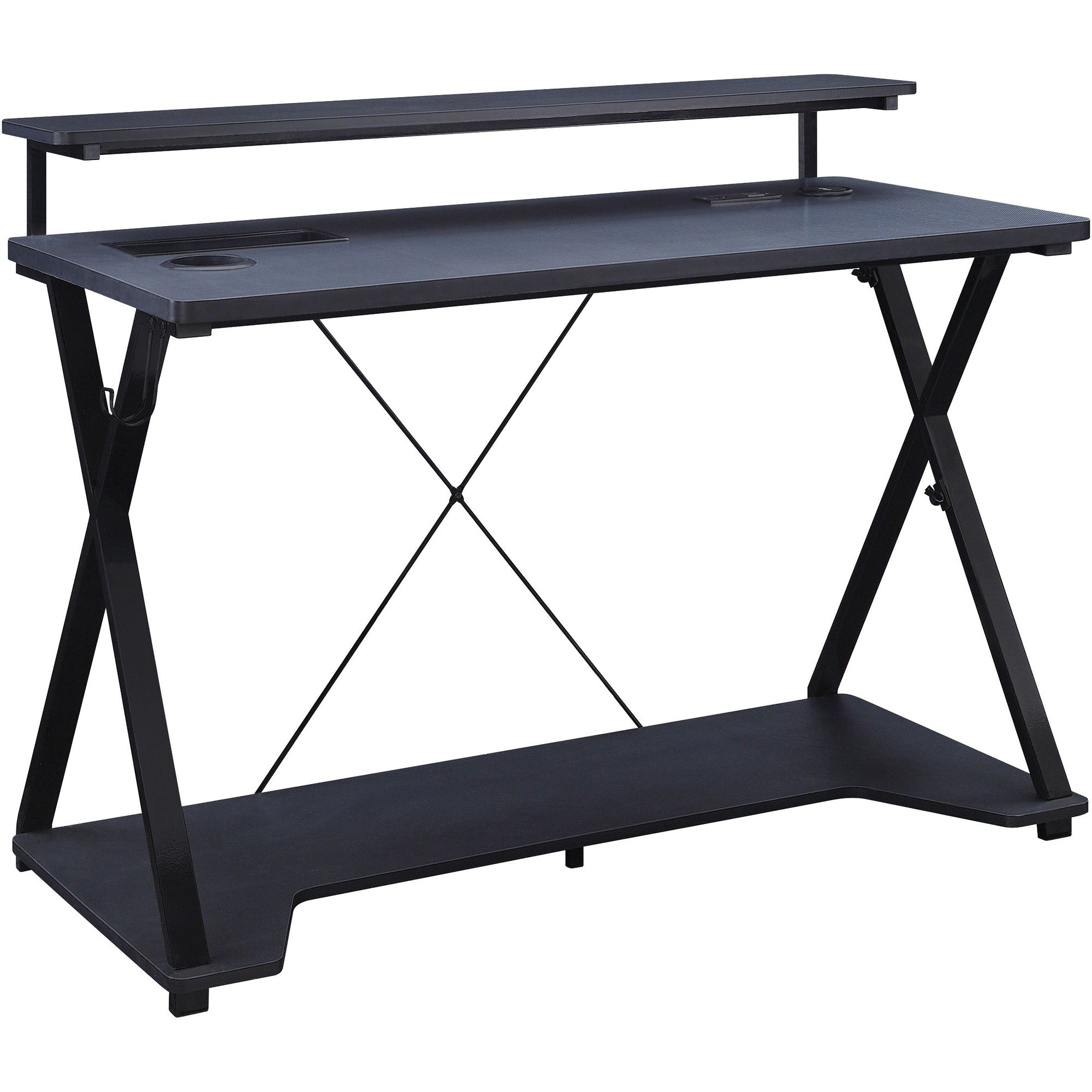 OSP Furniture Checkpoint Ghost Battlestation Gaming Desk – Office ...