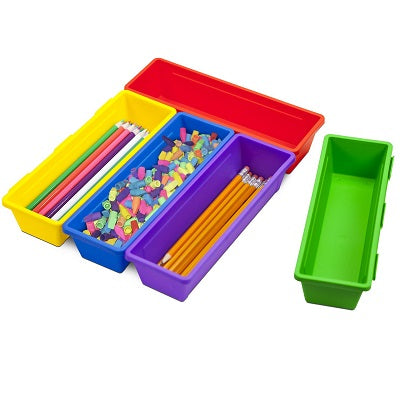 Picture of Pencil Tray-Interlocking, Assorted Colours, 5/Set