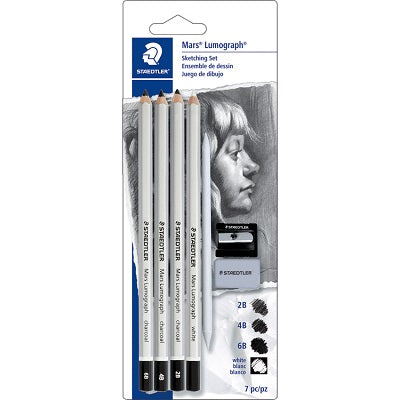 Picture of Pencil Set-Charcoal Mars Lumograph 7 Pieces