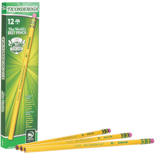 Picture of Pencil-Ticonderoga Tipped, Black Lead, B Extra Soft