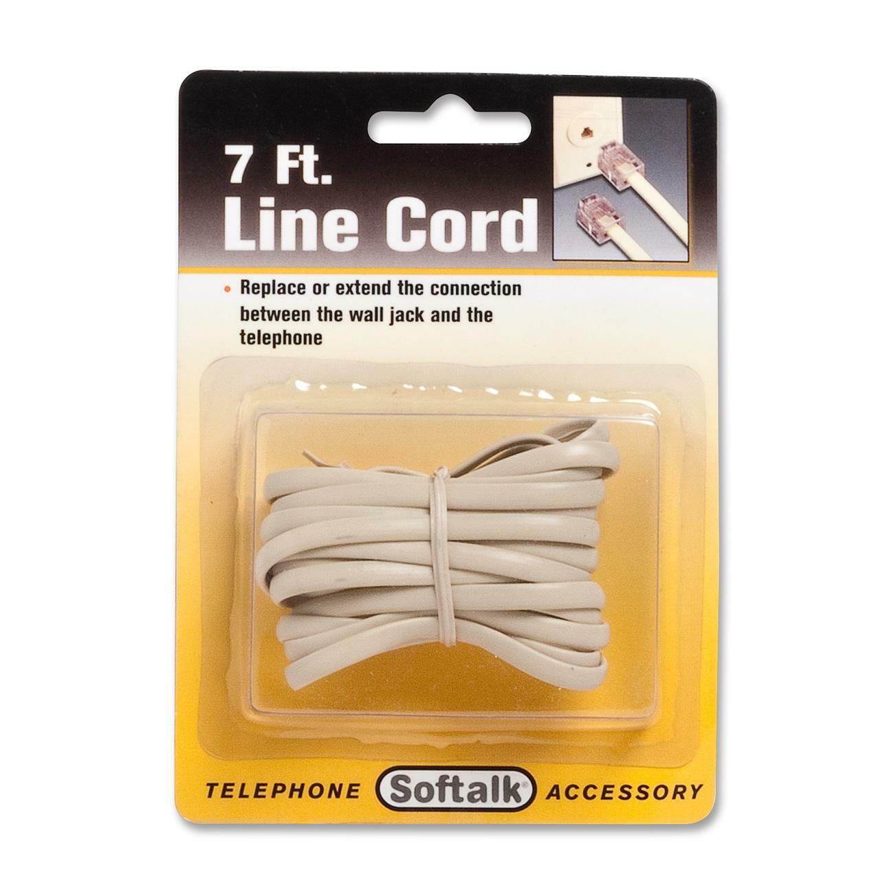 Picture of Telephone Cord-Wall To Phone 7' Ivory