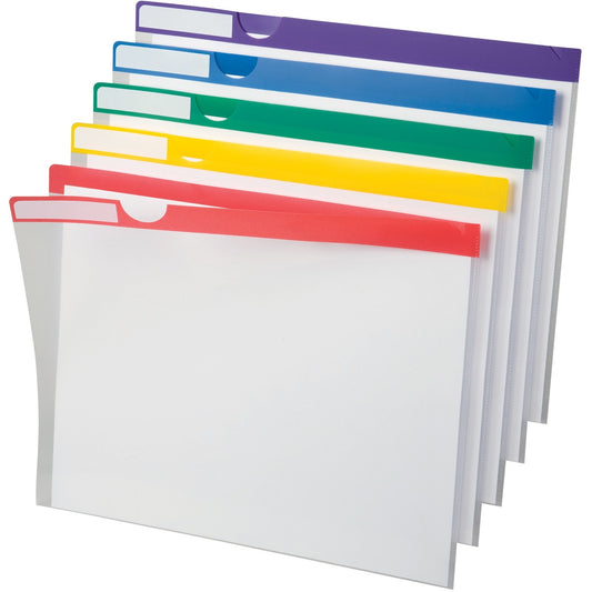 Picture of File Pocket-Poly Index, Letter, 5 Assorted/Pack