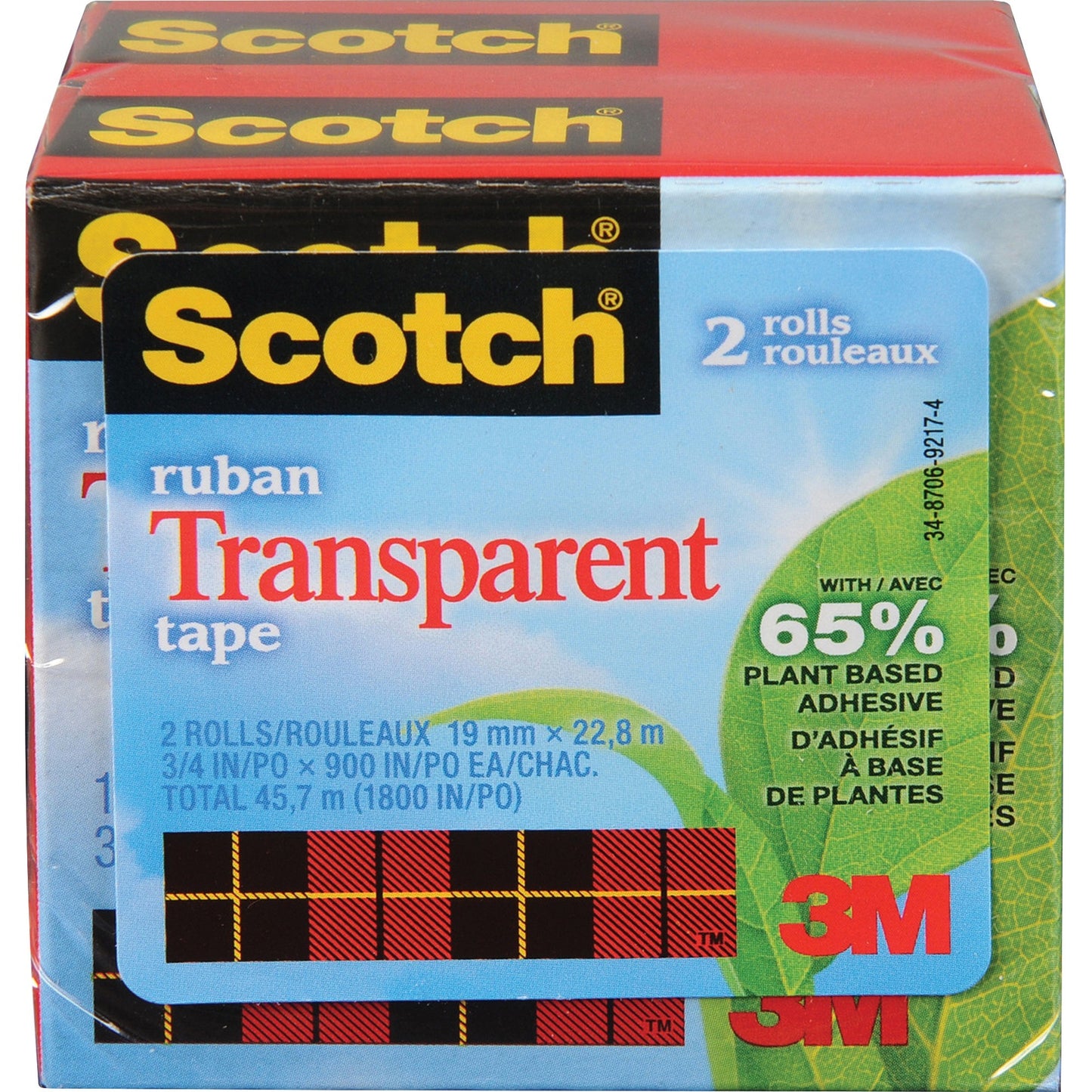 Picture of Tape-Transparent Scotch 65% Plant Based,19mm