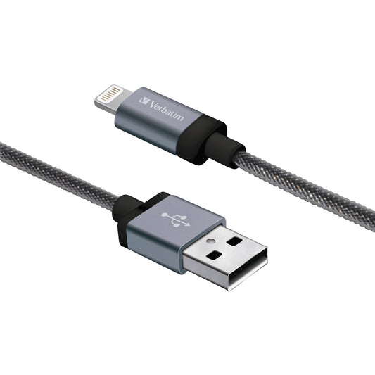 Picture of Cable-Verbatim, Lightning To Usb, 47" Braided Black