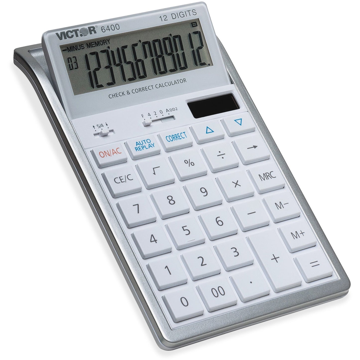 Picture of Calculator-Desktop Solar/Battery, 12 Digit, White