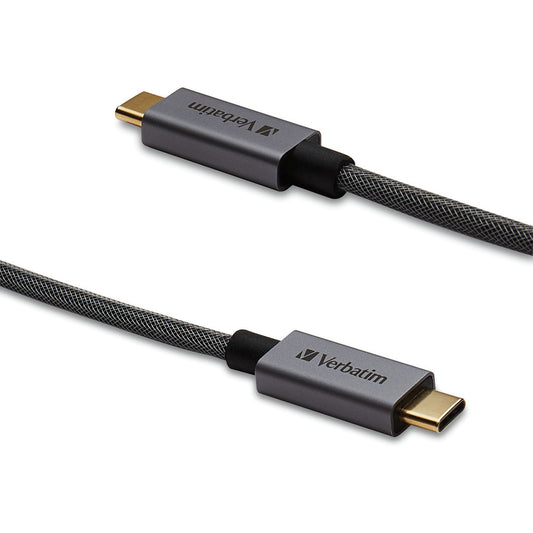 Picture of Usb Cable-Verbatim Usb-C To Usb-C, 47" Braided Black