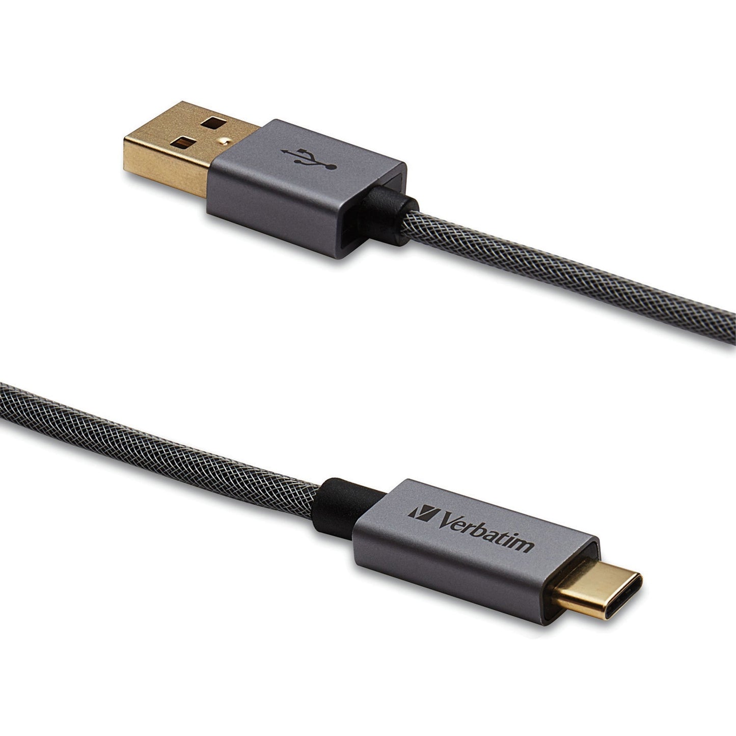 Picture of Usb Cable-Verbatim Usb-C To Usb-A, 47" Braided Black