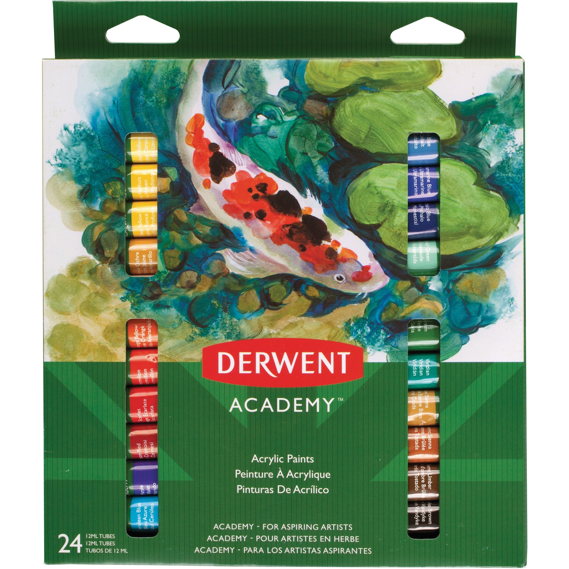 Picture of Paint Set-Acrylic, Derwent Academy 24 12ml. Tubes