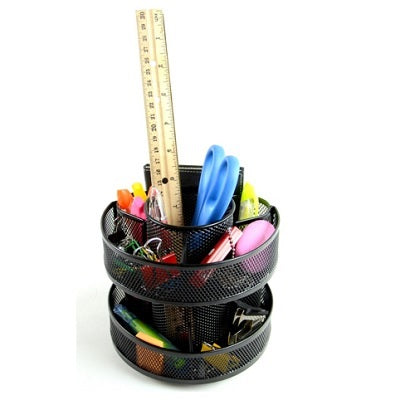 Picture of Desk Organizer-Revolving Mesh, Black, 6-3/8" X 5-7/8"