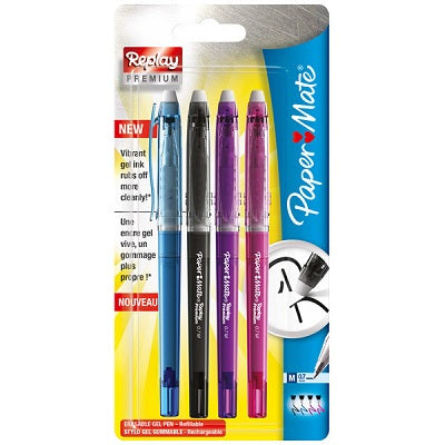 Picture of Pen-Stick, Paper Mate Replay Erasable Gel, 4 Fashion -08626