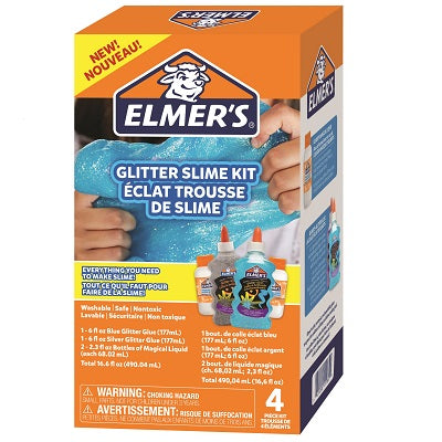 Picture of Slime Kit-Elmer Washable, Glitter Silver/Blue 16.6oz