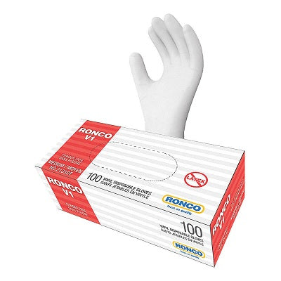Picture of Gloves-Vinyl V1, Lightly Powdered, Clear, Medium 100/Box