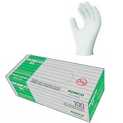 Picture of Gloves-Vinyl V1, Lightly Powdered, Clear, X-Large 100/Box