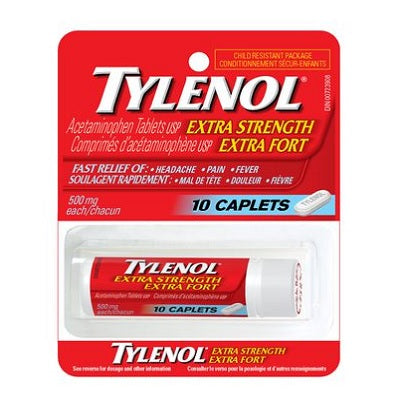 Picture of Tylenol Extra Strength Caplets, 500mg. 10/Pk -14254