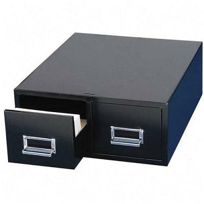 Picture of Card File Drawer-Double, 3x5 Cards, Black