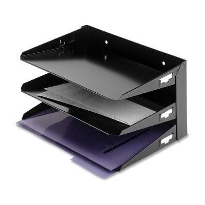 Picture of Desk Tray-Steel 3-Tier Letter Black