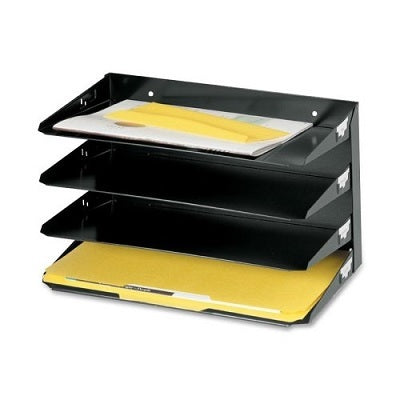 Picture of Desk Tray-Steel 4-Tier Legal Black