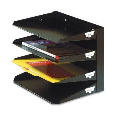 Picture of Desk Tray-Steel 4-Tier Letter Black