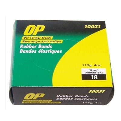 Picture of Rubber Bands-1/4 Lb. Box #18 1/16x3 Op Brand