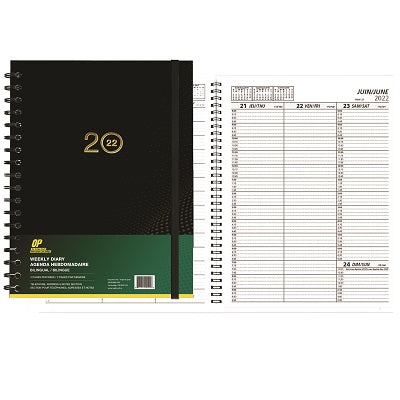 Picture of Planner-Weekly, Wire 11x8.5 Op Brand, Black -2022