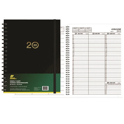 Picture of Planner-Weekly, Wire 8x5 Op Brand, Black -2022