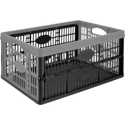 Picture of Crate-Folding, 26lb Capacity, 32l. Black/Grey