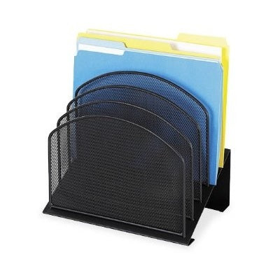 Picture of Desk Organizer-Onyx Mesh, 5 Slanted, Black