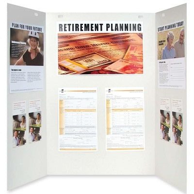 Picture of Project Display Board-Presentation, Tri-Fold White, 36x48