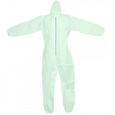 Picture of Coveralls-Polypropylene, Zipper And Hood, White Medium 25/Bx