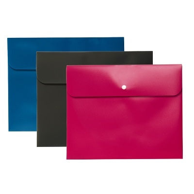 Picture of Portfolio-2 Pocket, Poly, Letter, Snap Closure, 3/Pack