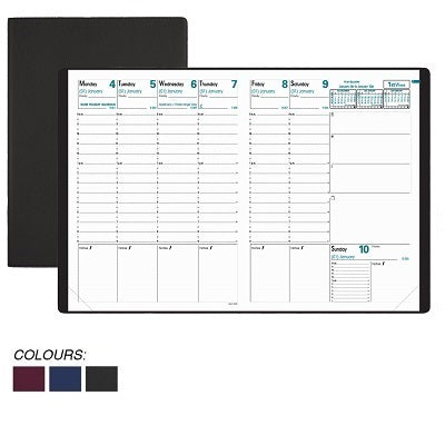 Picture of Planner-Weekly, 9.5x7.25 Trinote Freeport Black English 2022