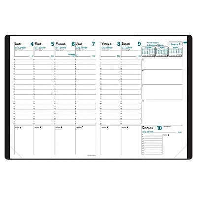 Picture of Planner-Weekly, 9.5x7.25 Trinote Freeport Black French 2023