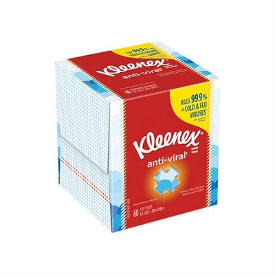 Picture of Facial Tissue-3-Ply Kleenex Anti-Viral 60 Sheets