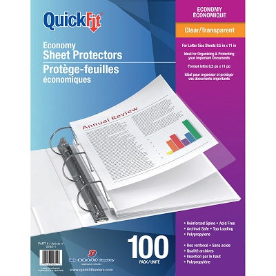 Picture of Sheet Protector-Letter, Quickfit 2 Mil Clear 100/Box