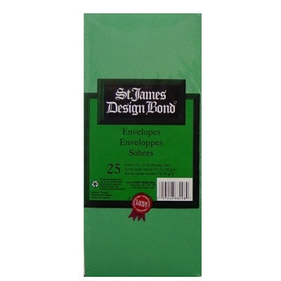 Picture of Envelope-#10 Green 9-1/2x4-3/8, 25/Pack