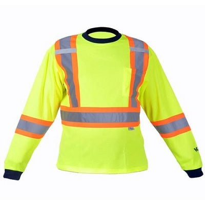 Picture of Shirt-Safety, Viking, Cotton Long Sleeve, Large Lime Green