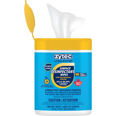 Picture of Disinfecting Wipes-Zytec Gb, Benzalkonium Chloride 180-Count