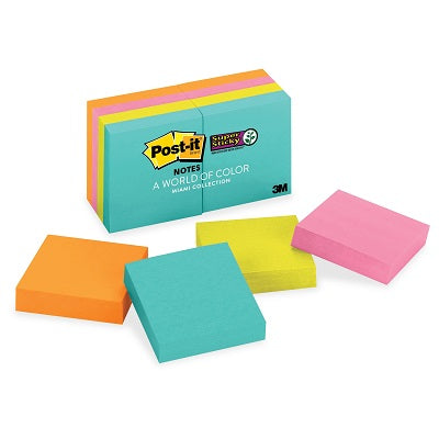 Picture of Notes-Post-It, Super Sticky, 2x2 Miami Collection