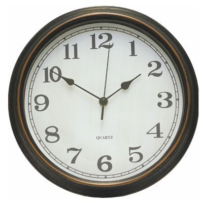 Picture of Clock-12" Round, White Face/Antique Frame